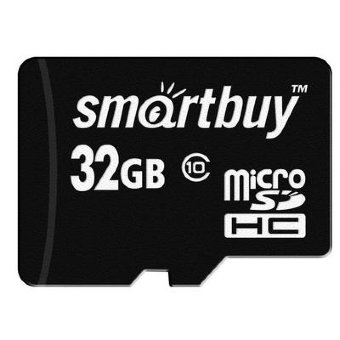 Карта памяти SmartBuy microSDHC Class 10 32GB + SD adapter